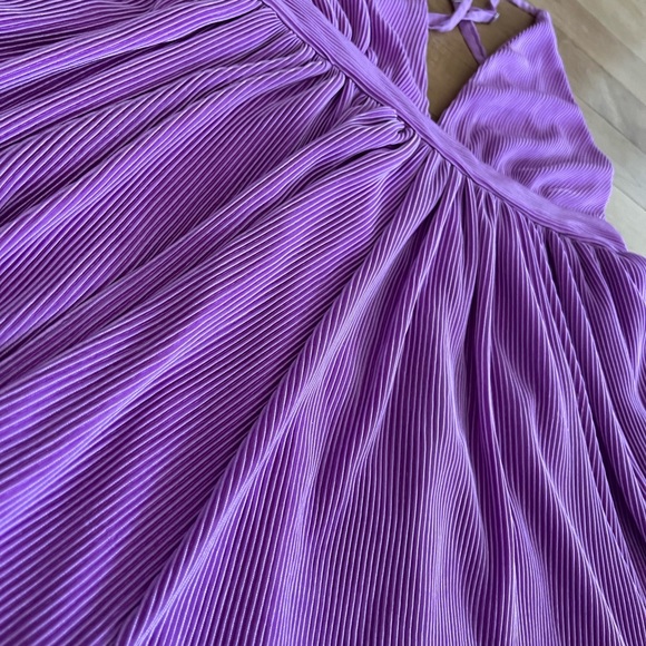 Pleated Pink/Purple Backless Dress - Picture 2 of 5